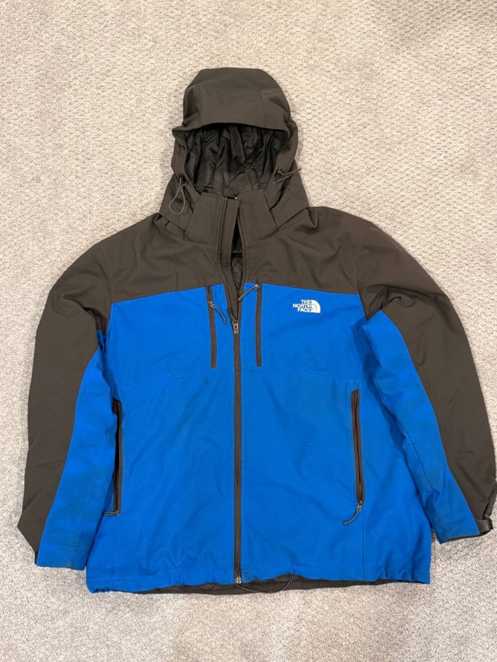 The North Face Men’s XXL Blue Black Hooded Technical Jacket